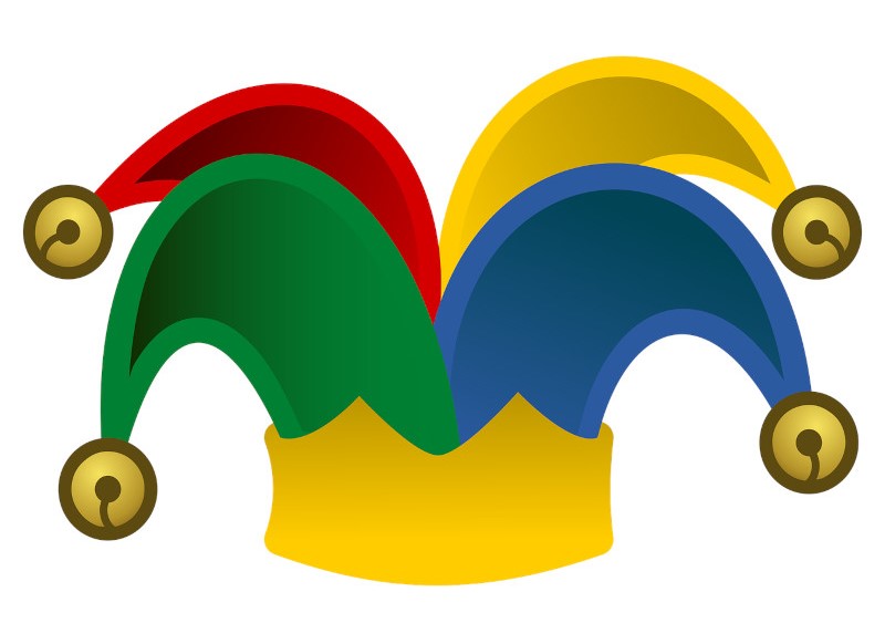 Illustration of a jester's hat from OpenClipart-Vectors at Pixabay.